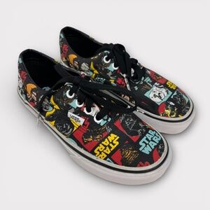 Vans STAR WARS Kids Sneakers Authentic Skate Shoes Canvas LTD Edition Youth Sz 1